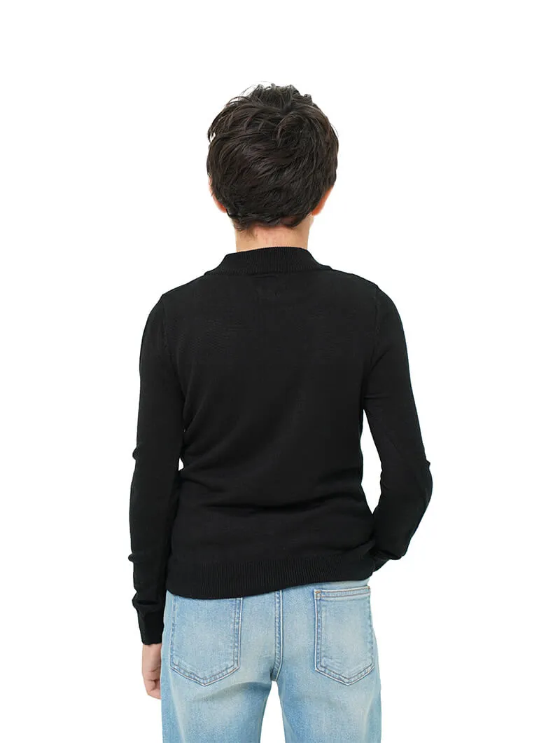 Pull col montant zippé garçon